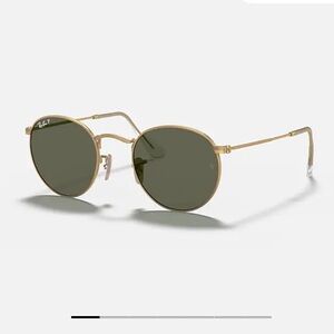 RayBan gold round metal sunglasses